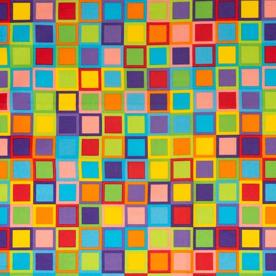 SINGER Rainbow Blocks Cotton Fabric